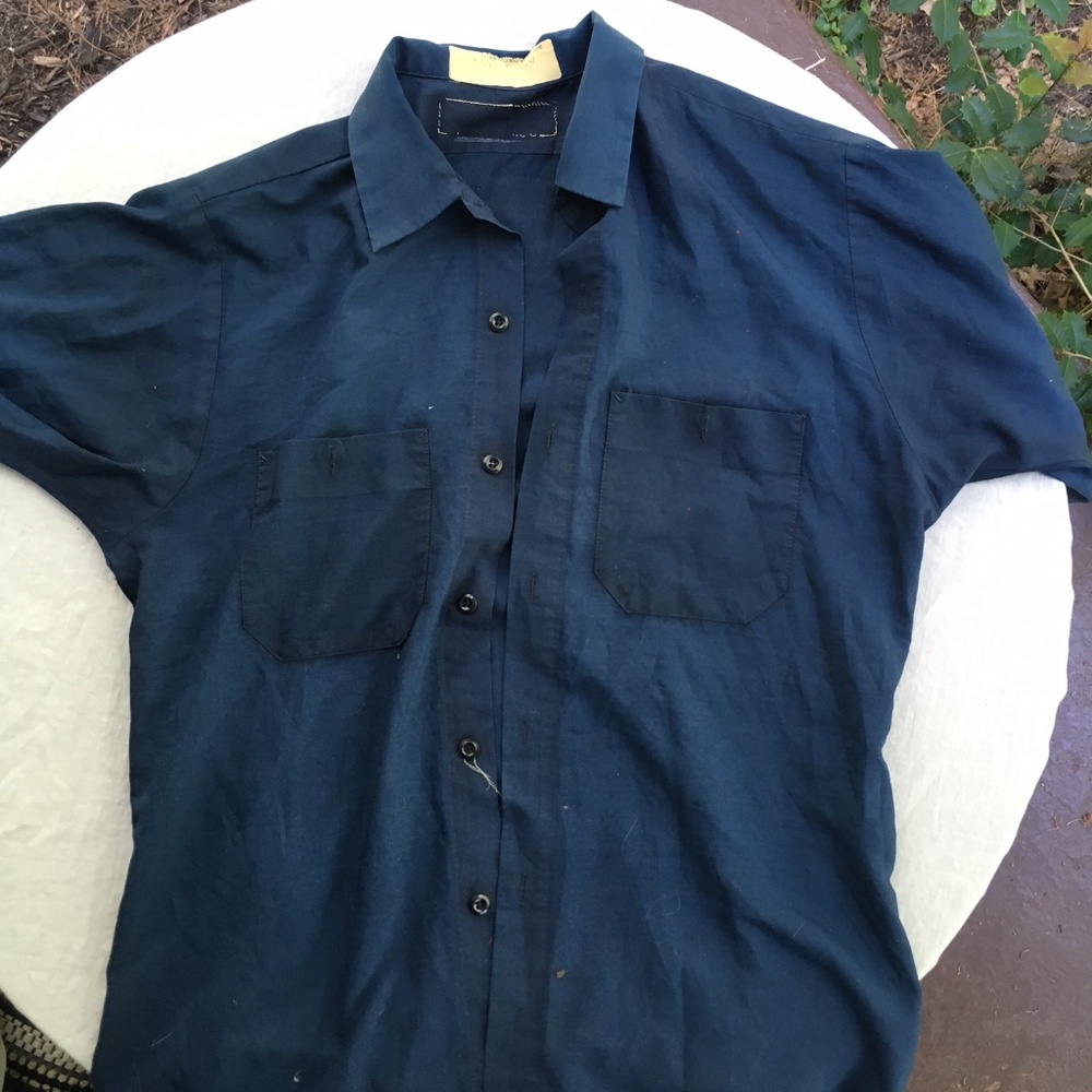 Vintage Blue Collar Short Sleeve